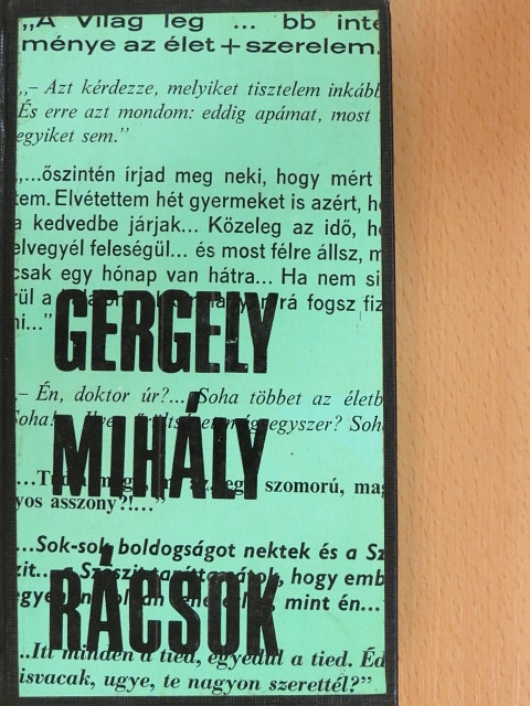 Gergely Mihály - Rácsok [antikvár]