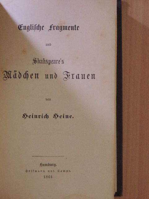Heinrich Heine - Heinrich Heine's sämmtliche Werke 3-4. (gótbetűs) [antikvár]