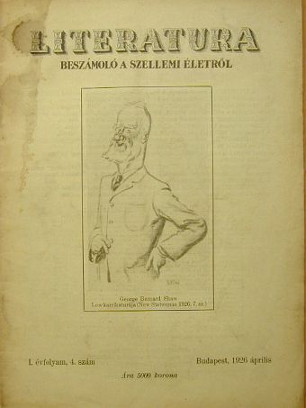 Balassa József - Literatura 1926. április [antikvár]