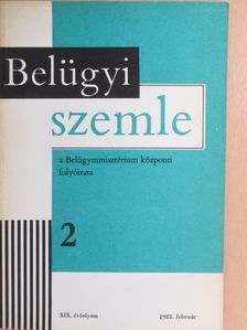 Ádám László - Belügyi Szemle 1981. február [antikvár]