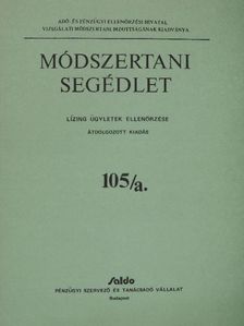 Gajdos Gusztávné - Módszertani segédlet - Lízing ügyletek ellenőrzése [antikvár]
