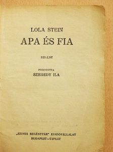 Lola Stein - Apa és fia [antikvár]
