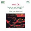 Bartók Béla - SONATA FOR SOLO VIOLIN SZ117, 44 DUOS... CD