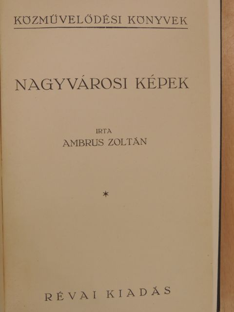 Ambrus Zoltán - Nagyvárosi képek [antikvár]