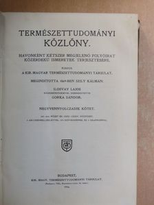 Természettudományi Közlöny 1916. (nem teljes évfolyam)/Pótfüzetek a Természettudományi Közlönyhöz 1916. 1-2. [antikvár]