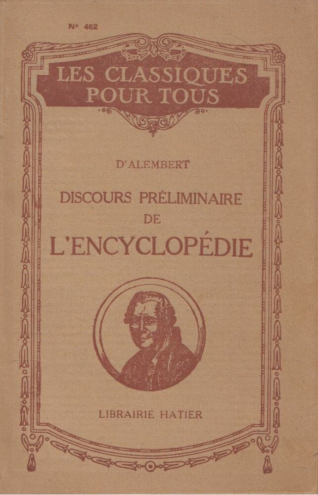 D'Alembert - Discours préliminaire de l'encyclopédie [antikvár]