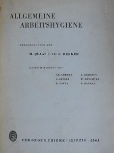 Ch. Cordes - Allgemeine Arbeitshygiene [antikvár]