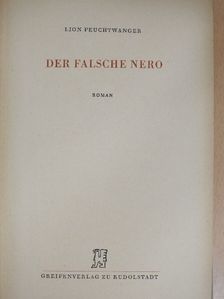 Lion Feuchtwanger - Der Falsche Nero [antikvár]