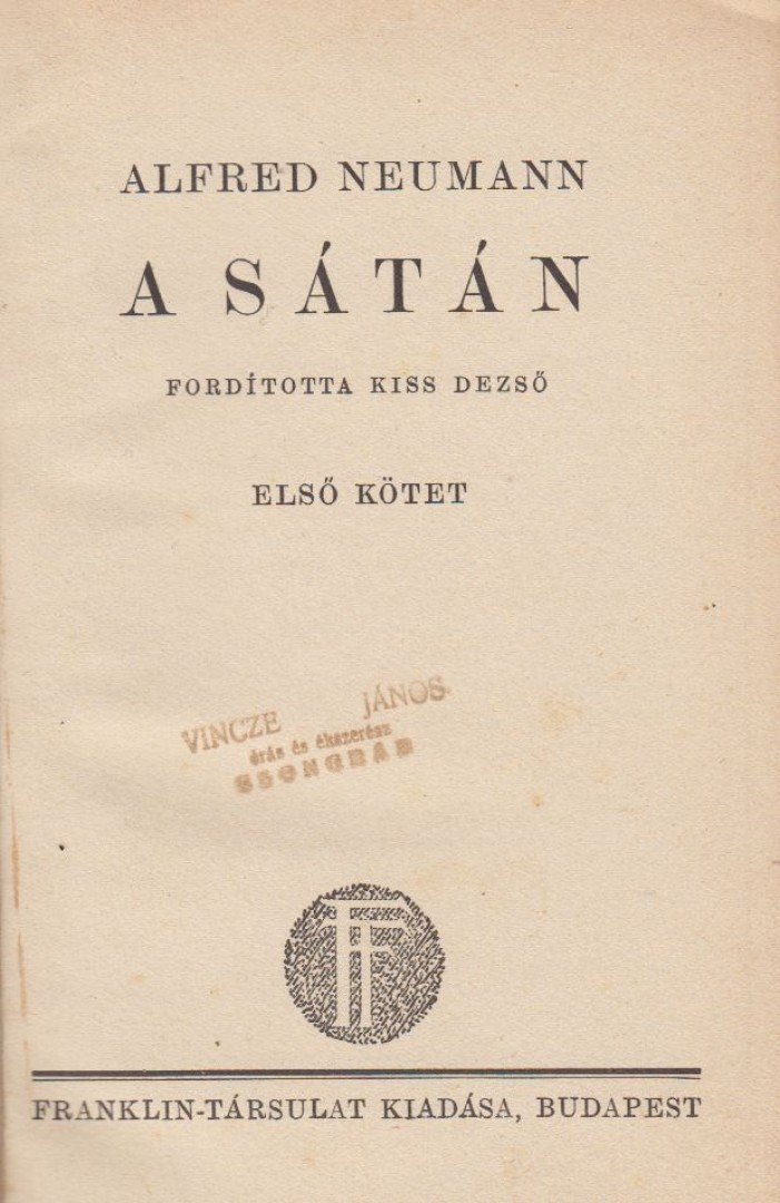 ALFRED NEUMANN - A sátán I-II. [antikvár]