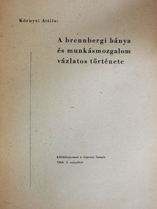 Környei Attila - A brennbergi bánya és munkásmozgalom vázlatos története [antikvár]