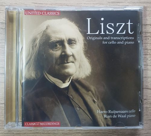 LISZT - ORIGINALS AND TRANSCRIPTIONS FOR CELLO +PIANO CD RUIJSENAARS