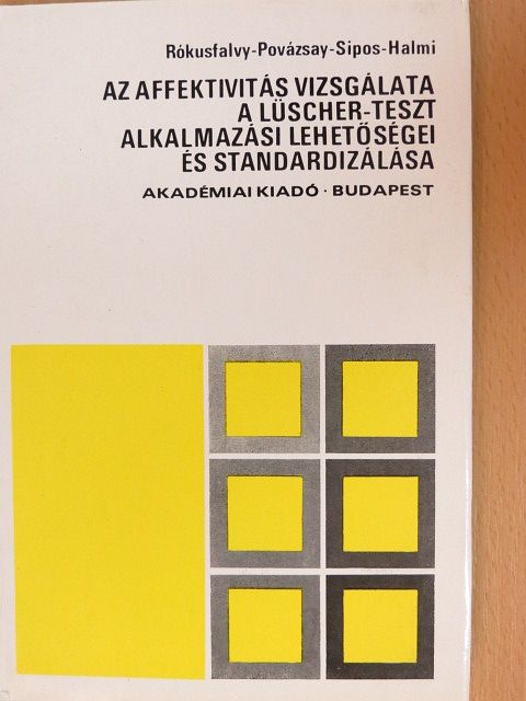 Dr. Povázsay Éva - Az affektivitás vizsgálata [antikvár]