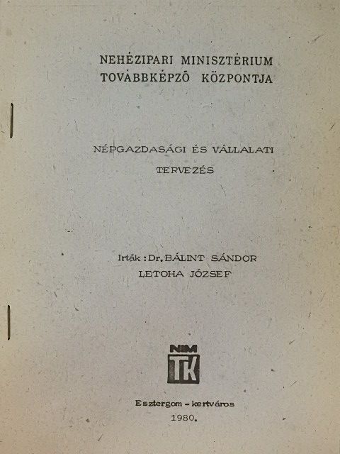 Dr. Bálint Sándor - Népgazdasági és vállalati tervezés [antikvár]