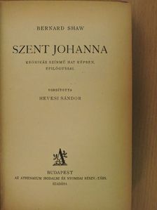 Bernard Shaw - Szent Johanna [antikvár]