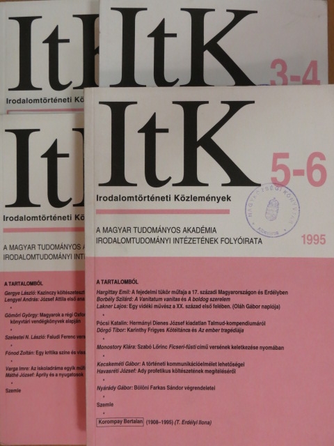 Agárdi Péter - Irodalomtörténeti Közlemények 1995/1-6. [antikvár]