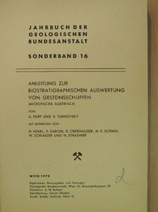 A. Papp - Jahrbuch der Geologischen Bundesanstalt - Sonderband 16. [antikvár]
