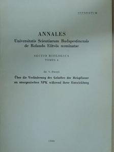 Dr. Frenyó V. - Über die Veränderung des Gehaltes der Reispflanze an anorganischen NPK während ihrer Entwicklung [antikvár]
