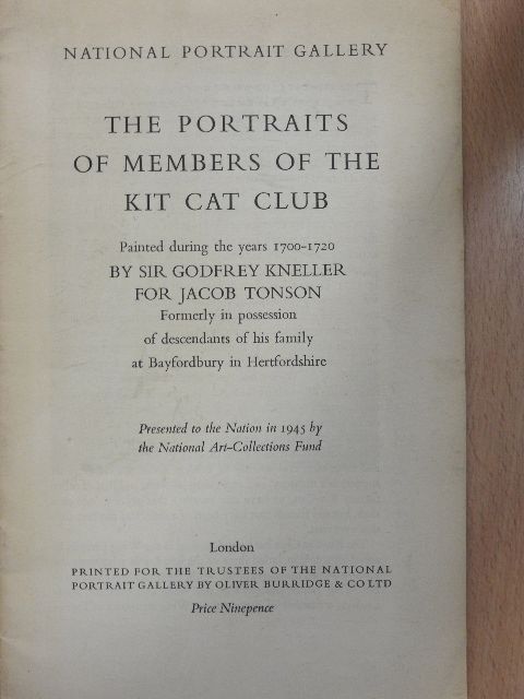 The portraits of members of the Kit Cat Club [antikvár]