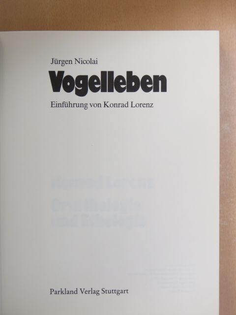 Jürgen Nicolai - Vogelleben [antikvár]
