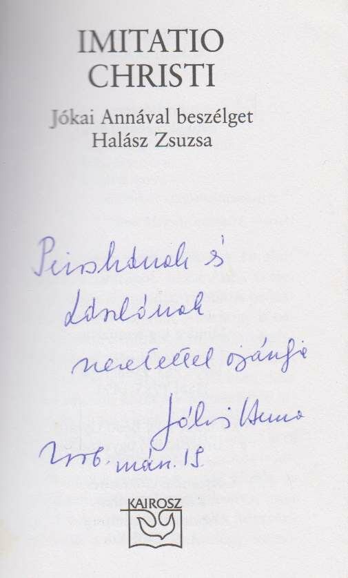 Halász Zsuzsa - Imitatio Christi (dedikált) [antikvár]