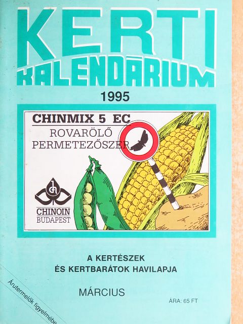 Dr. Szent-Miklóssy Ferenc - Kerti Kalendárium 1995. március [antikvár]