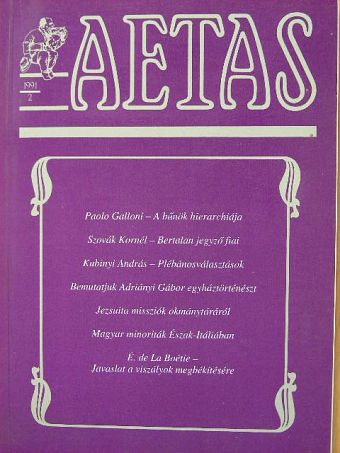 Adriányi Gábor - Aetas 1991/2. [antikvár]