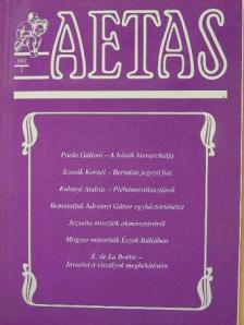 Adriányi Gábor - Aetas 1991/2. [antikvár]