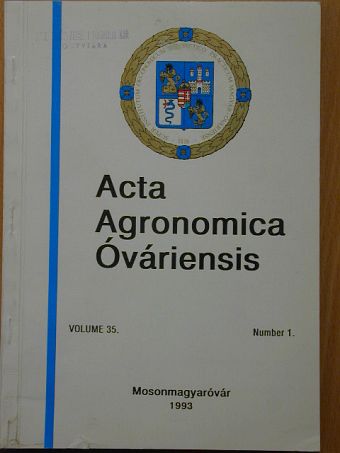 Győri Tibor - Acta Agronomica Óváriensis Volume 35. Number 1. [antikvár]