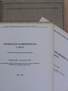 Árudíjszabási kilométermutató I-V. rész/Különlenyomat [antikvár]
