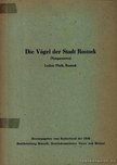 Plath, Lothar - Die Vögel der Stadt Rostock (Nonpasseres) [antikvár]