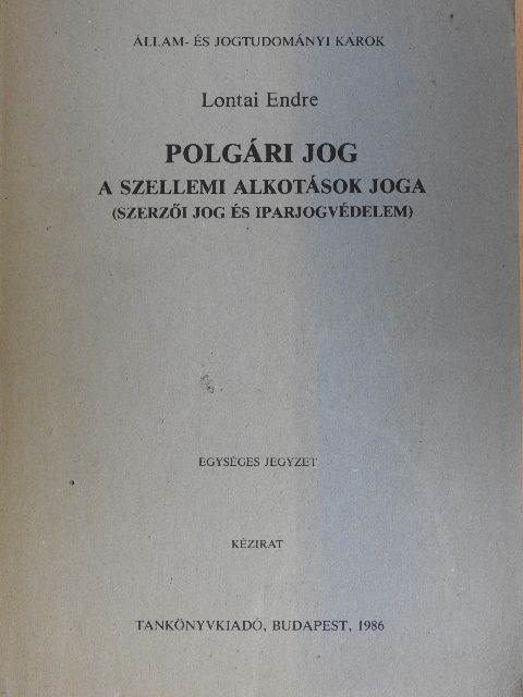 Lontai Endre - Polgári jog [antikvár]
