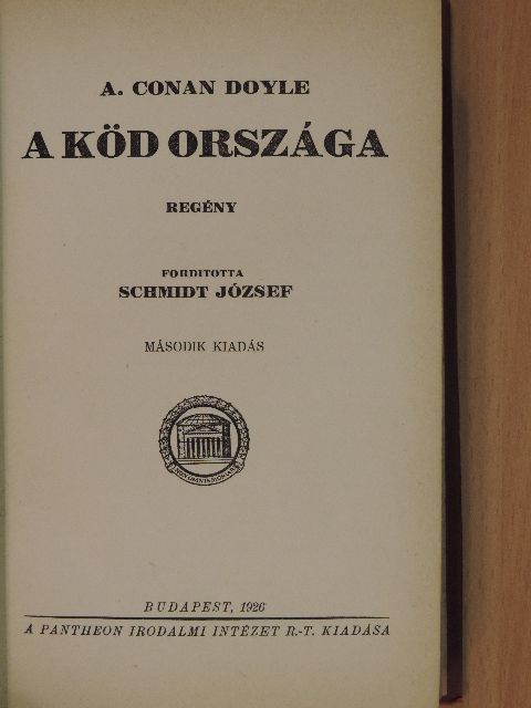 A. Conan Doyle - A köd országa [antikvár]
