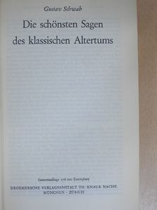 Gustav Schwab - Die schönsten Sagen des klassischen Altertums [antikvár]