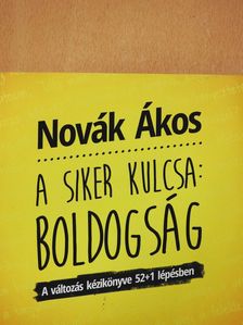 Novák Ákos - A siker kulcsa: Boldogság (dedikált példány) [antikvár]