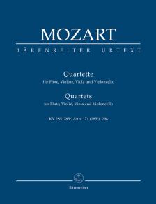 MOZART, W,A, - QUARTETTE FÜR FLÖTE, VIOLINE, VIOLA UND VIOLONCELLON STUDIENPARTITUR URTEXT (JAROSLAV POHANKA)