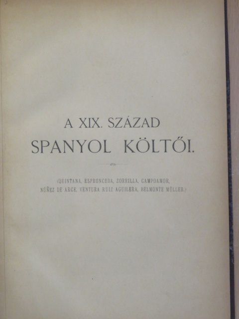 Kőrösi Albin - A XIX. század spanyol költői [antikvár]