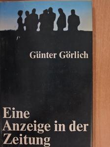 Günter Görlich - Eine Anzeige in der Zeitung [antikvár]
