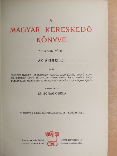 Bánfi Oszkár - A magyar kereskedő könyve IV. [antikvár]