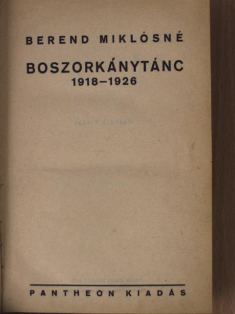Berend Miklósné - Boszorkánytánc [antikvár]