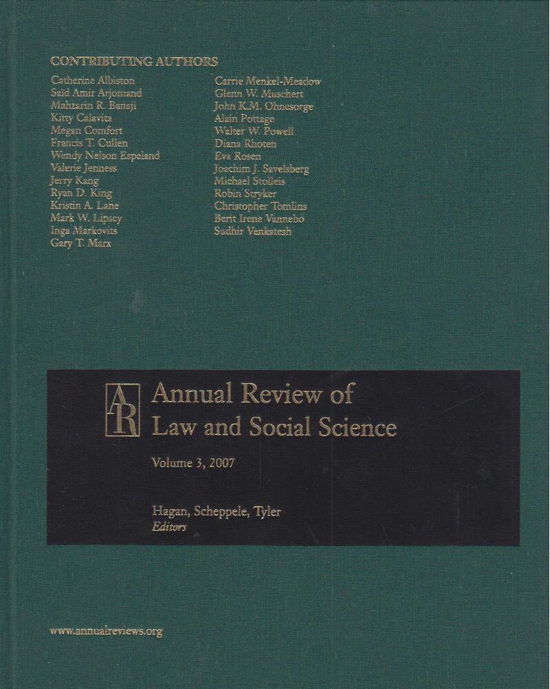John Hagan - Annual Review of Law and Social Science Volume 3, 2007 [antikvár]