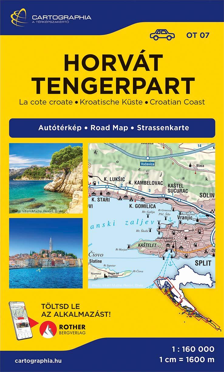 Horvát tengerpart (Adria) térkép