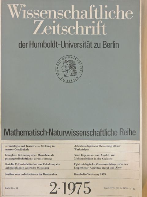 A. Toedtmann - Wissenschaftliche Zeitschrift 1975/2. [antikvár]