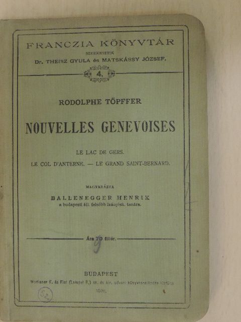 Rodolphe Töpffer - Nouvelles Genevoises [antikvár]