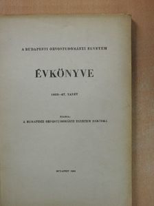 A Budapesti Orvostudományi Egyetem évkönyve 1966-67. tanév [antikvár]