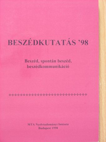 Bódi Zoltán - Beszédkutatás '98 [antikvár]