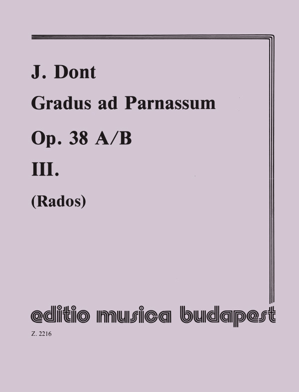 DONT,J. - GRADUS AD PARNASSUM OP.38 A/B III.GYAKORLAT MÁSODIK HEGEDŰ KISÉRETÉVEL