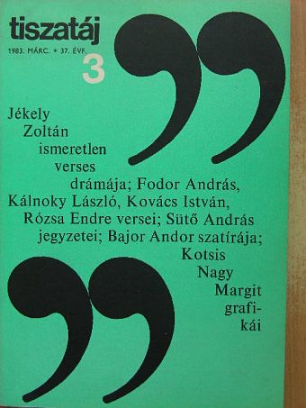 Ablonczy László - Tiszatáj 1983. március [antikvár]