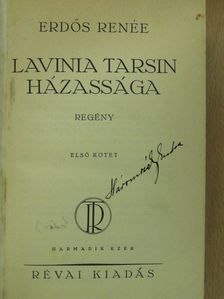 Erdős Renée - Lavinia Tarsin házassága I-II. (aláírt példány) [antikvár]