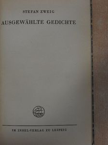 Stefan Zweig - Ausgewählte Gedichte [antikvár]
