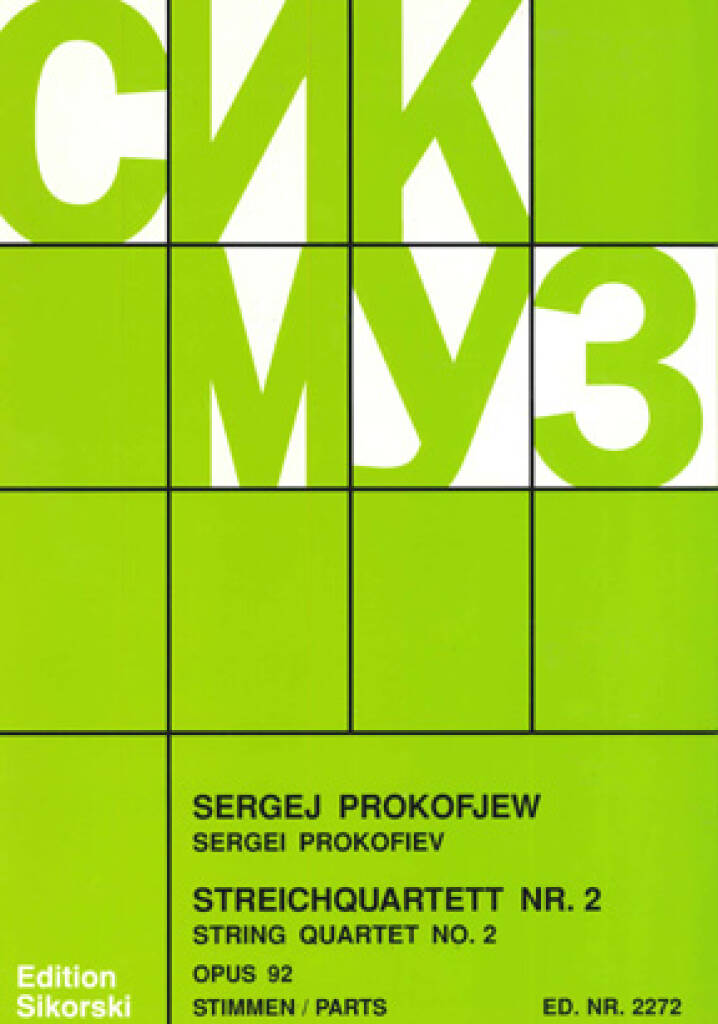 PROKOFJEV / PROKOFJEW - STREICHQUARTETT NR. 2 OP.92 STIMMEN